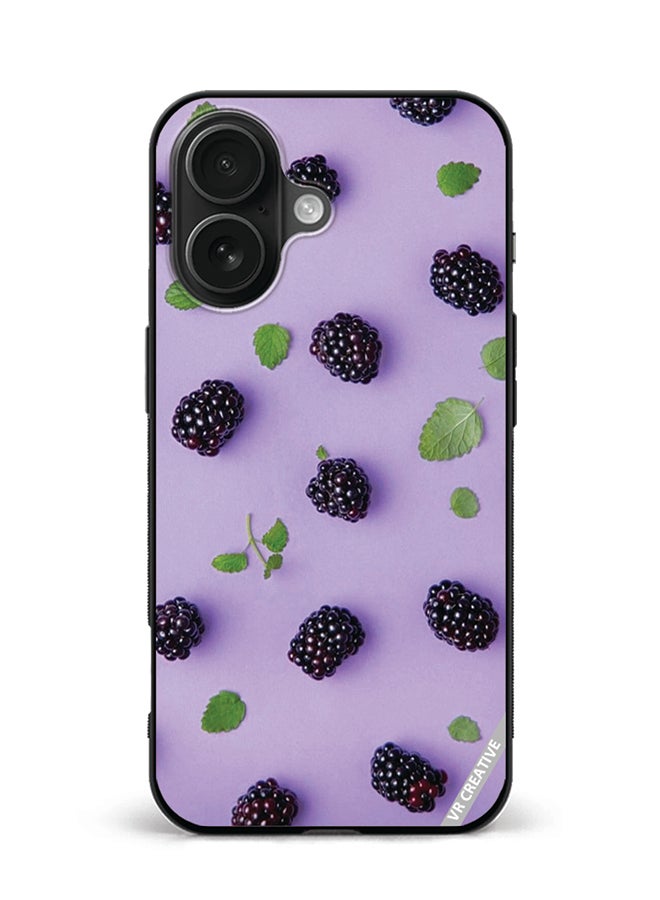 VR CREATIVE Protective Case Cover For Apple iPhone 16 Blueberry Design Multicolour