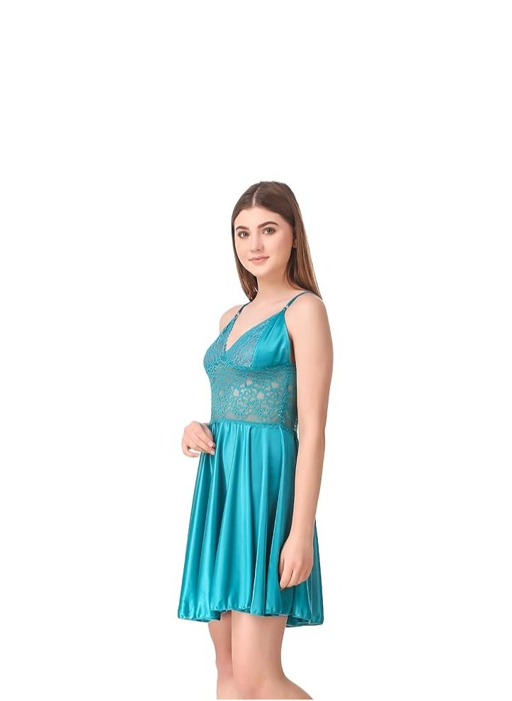Accessorize Kingdom Accessorize Kingdom Women's Satin Solid Night Wear (Size - Free Size)  - Image 2