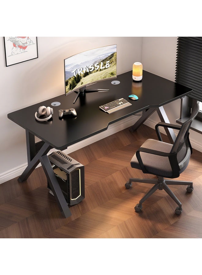 تراسل مكتب ألعاب كبير مريح، مكتب كمبيوتر، طاولة ألعاب على شكل حرف K، مكتب ألعاب كمبيوتر، مكاتب مكتبية منزلية، موفرة للمساحة - Image 1