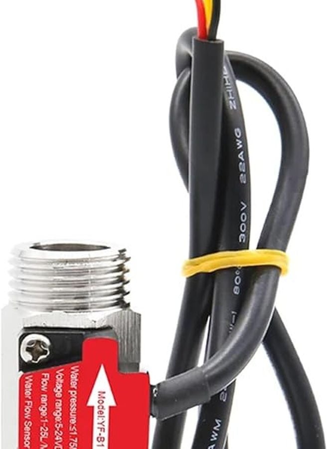 1 بوصة DC 5 18V مستشعر تدفق المياه مفتاح تحكم سائل من الفولاذ المقاوم للصدأ - Image 3