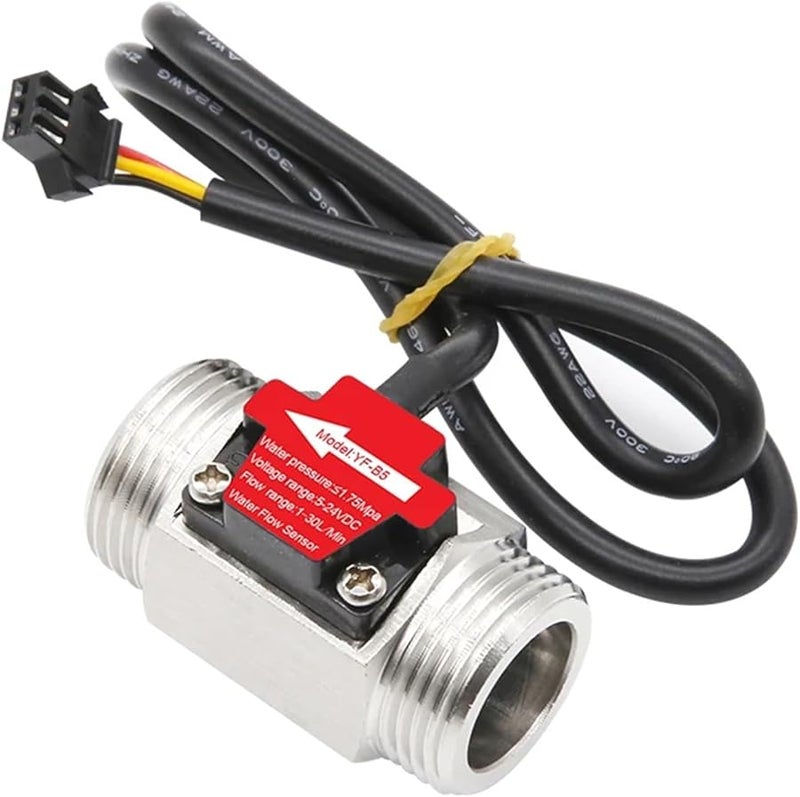 1 بوصة DC 5 18V مستشعر تدفق المياه مفتاح تحكم سائل من الفولاذ المقاوم للصدأ - Image 1