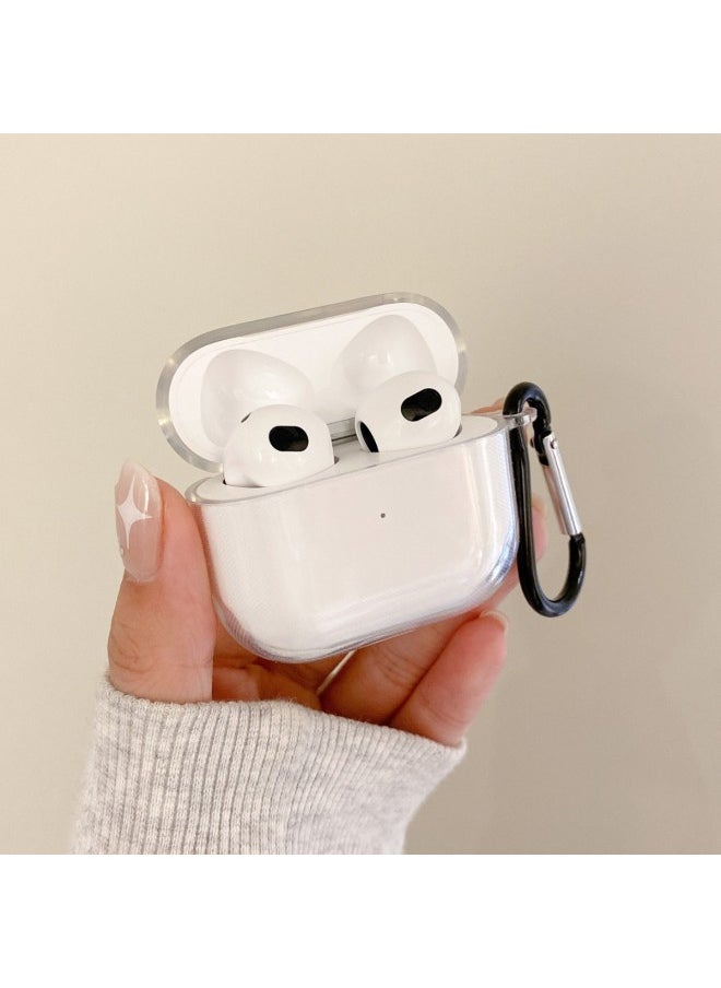Generic - Simple Transparent TPU Soft Shell Apple AirPods 4 Generation/pro2 Wireless Bluetooth 3 Generation Earphone Case Anti-drop Applicable-Colour:Transparent Without Gourd Buckle-Applicable Model:AIr Pods Pro2 - Image 1
