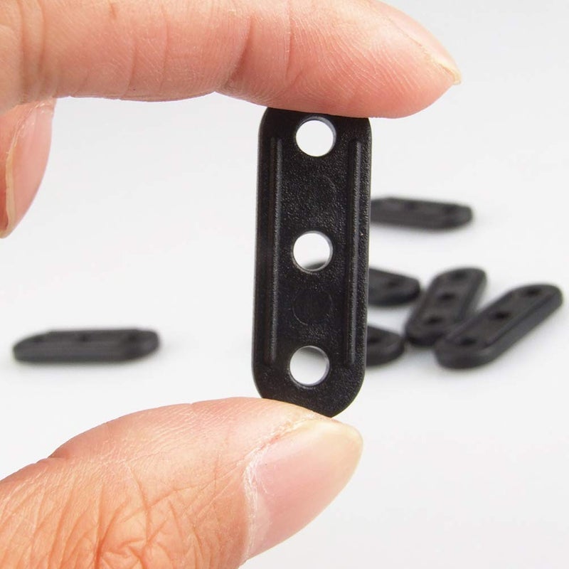 Teensery 50 Pcs Plastic Cord Tensioners Rope Adjuster Tent Guyline Wind Rope Buckle Fastener for Camping Hiking Picnic Outdoor Activities, Black - Image 3
