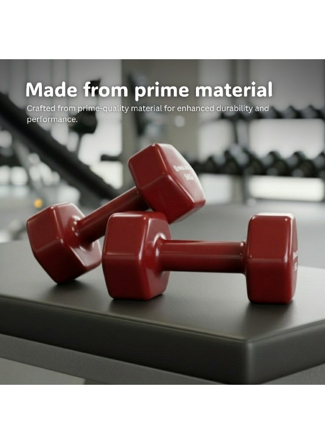 ENDLESS  Vinyl Coated Fixed Dumbbell for Gym Exercises | Pair of 5 Kg ( 2 * 11 LB ) | Material : Iron with Vinyl Coat | Weights for Women and Men - Image 3