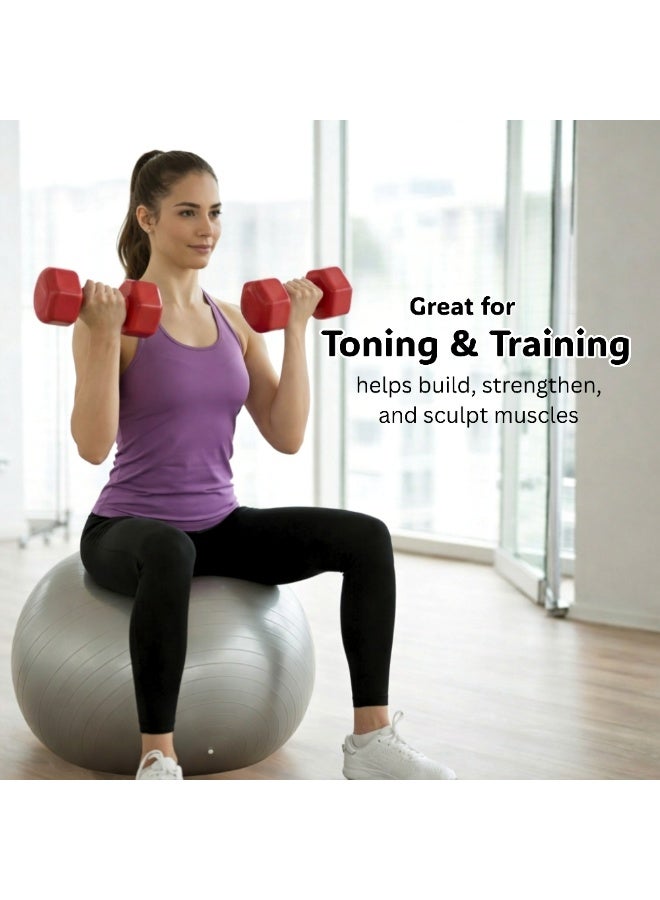ENDLESS  Vinyl Coated Fixed Dumbbell for Gym Exercises | Pair of 5 Kg ( 2 * 11 LB ) | Material : Iron with Vinyl Coat | Weights for Women and Men - Image 5