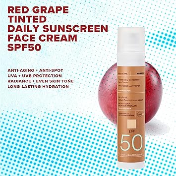 KORRES Korres Red Grape Tinted Face Sunscreen SPF50 white - Image 3