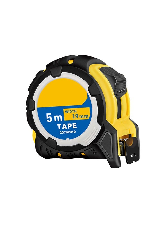 GUSGU 5M/16Ft Measuring Tape Retractable Lockable Measuring Tape With Belt Clip, Inch Scale/Metric Scale, with Shock Absorbent Rubber Case, for Homeowners Electricians Carpenter Surveyors Engineers  - Image 1