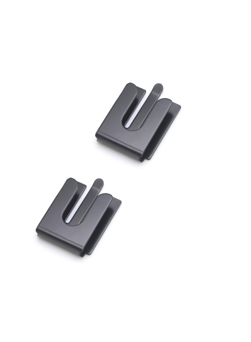 Captaintech Mic Holder, Mic Holder Mobile Radio Microphone Hang Up Clip for Yaesu Icom Vexter Motorola Kenwood MH48 MH36 HMN3596 HM133V HLN9073 GM300 340 950 CM200 300 Metal Hook Stick to Car (2Pack) - Image 1