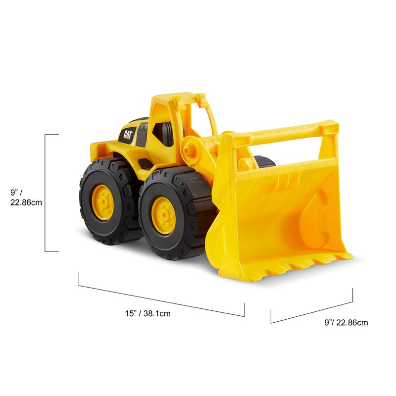 CAT Construction Toys Tough Rigs 15 Dump Truck  Loader Set Toys 2 Pack Ages 2 Kid Powered CATerpillar Vehicle Set Indoor or Outdoor Play No Batteries Required - Image 3