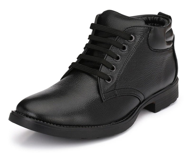 MACTREE Men's Mid Top Ankle Boots Formal Shoes (Black, numeric_11) - Image 1