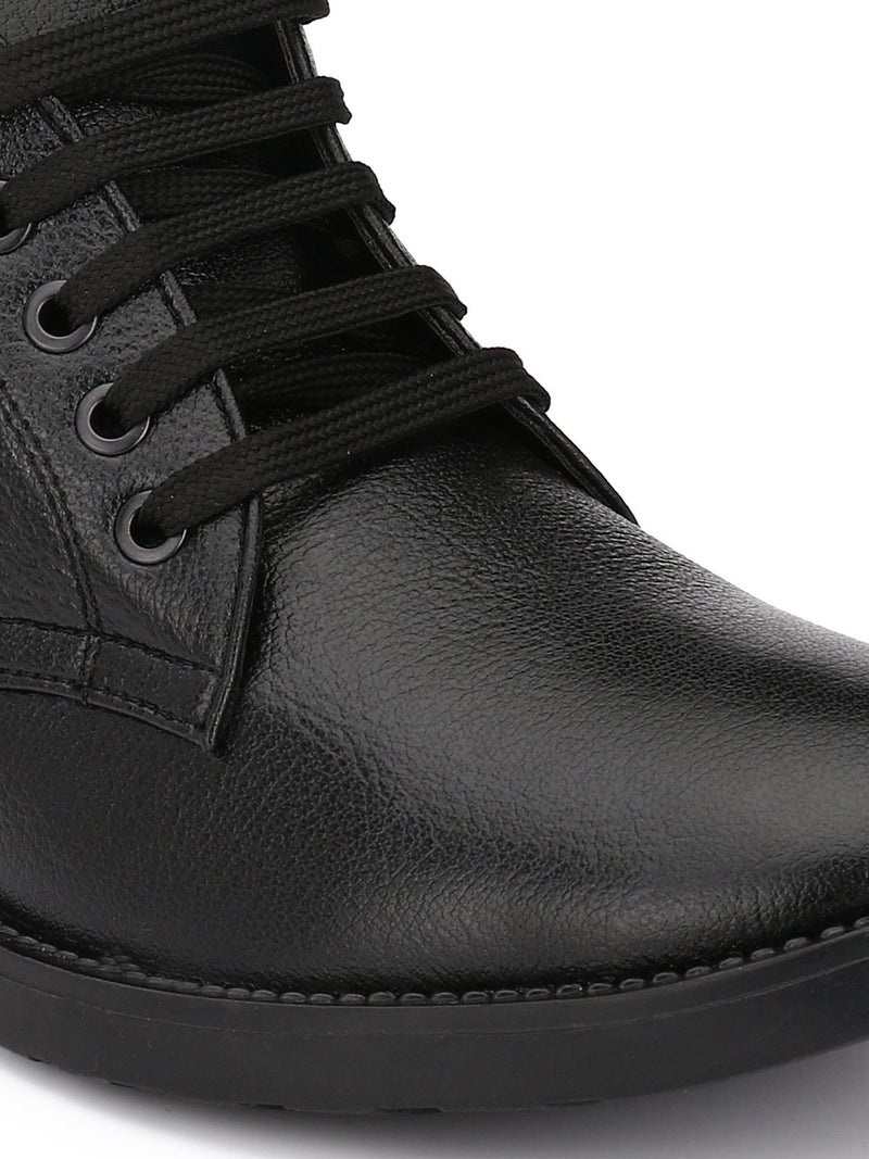 MACTREE Men's Mid Top Ankle Boots Formal Shoes (Black, numeric_11) - Image 5