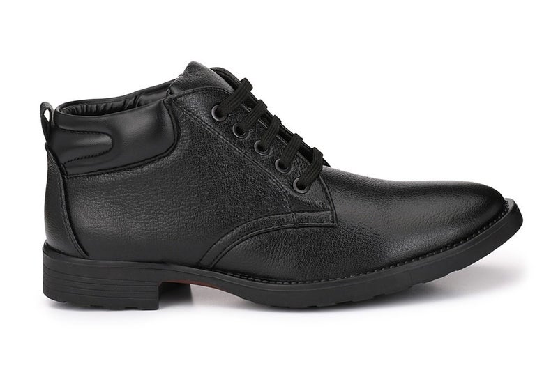 MACTREE Men's Mid Top Ankle Boots Formal Shoes (Black, numeric_11) - Image 3