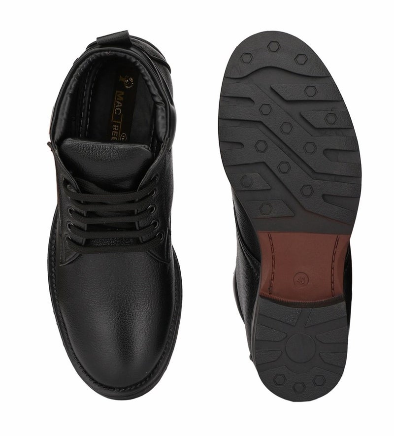 MACTREE Men's Mid Top Ankle Boots Formal Shoes (Black, numeric_11) - Image 4