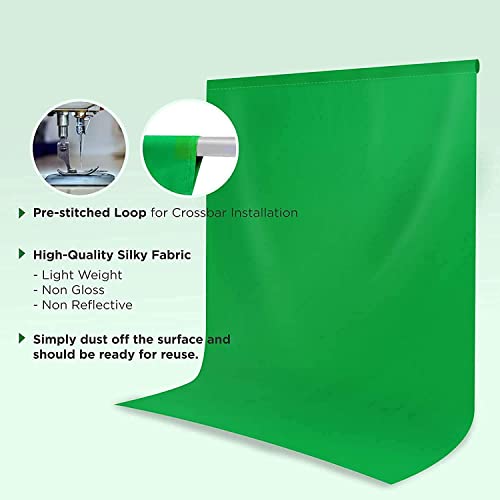 HomeArt 6x9 Ft. Wrinkle-Free Green Screen Backdrop Background Curtain for Product Photography, Photoshoot, Video Production, YouTube Live Streaming, Zoom Meetings, VFX Editing, Instagram Reels - Image 2