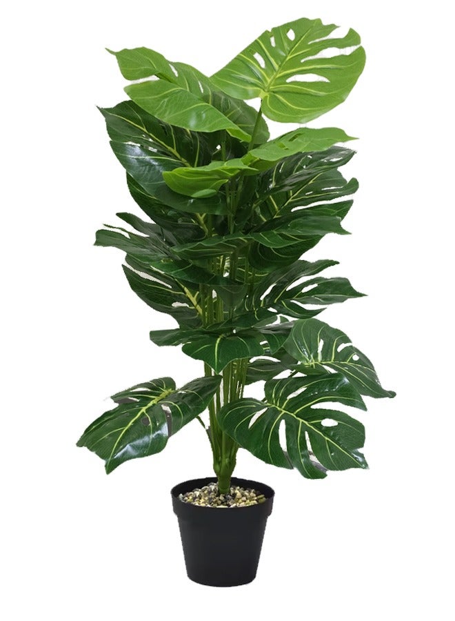 سويس كانتون نبات قشطة دندروم الاصطناعي في وعاء - 65 سم ارتفاع، ديكور استوائي واقعي، مثالي للمنزل والمكتب، بدون صيانة، أضف لمسة من الأناقة الاستوائية إلى منزلك - Image 1