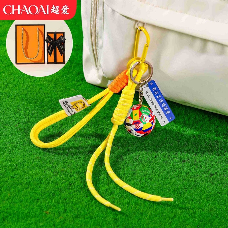 Creative Football Keychain - World Cup Globe Pendant for Couples and Backpacks - Image 1