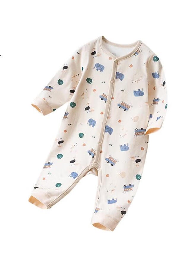 GB Baby Long Sleeve Romper Class A Full Cotton Long Sleeve Romper 5A Antibacterial And Mite-Proof Fluorescent Jumpsuit 2-Pack - Image 1