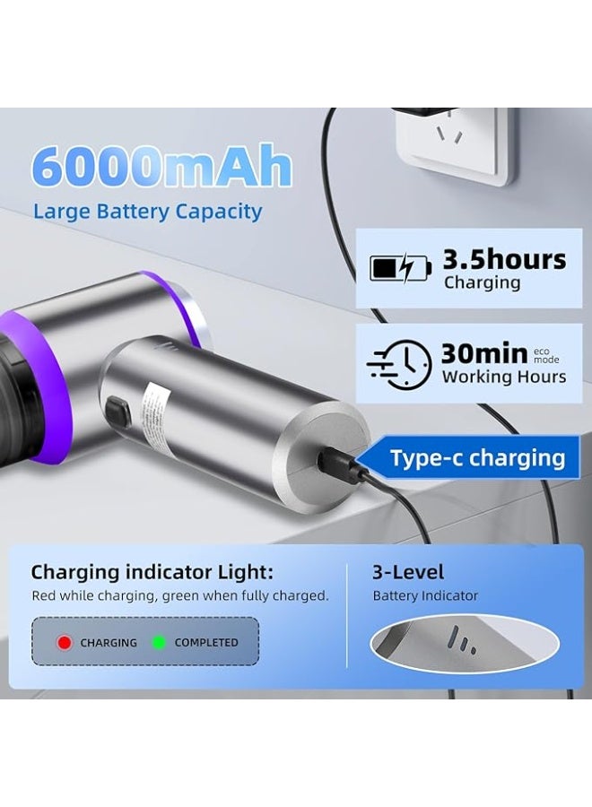 LENND Car Vacuum Cleaner Cordless,Wireless Mini Vacuum Cleaner 4-in-1 Compressed Air Duster & Air Blower & Pump，Portable Handheld Vacuum with Brushless Motor for Car, Home, Office,Camping - Image 3