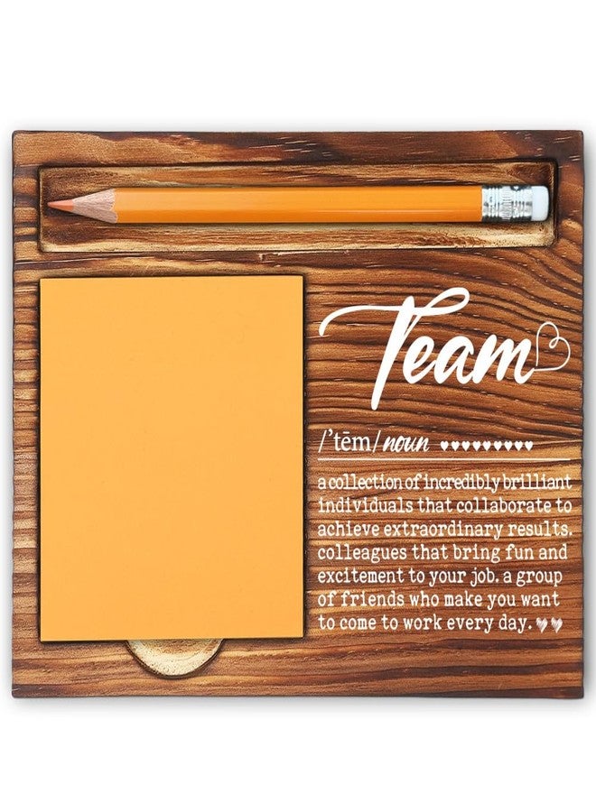 MFOMFO Thank You Appreciation Gifts for Team Work Friends, Going Away Gift Retirement Gift for Team Female Leader Manager Supervisor, Farmhouse Wood Motivational Self-Stick Note Pad Holders-LBB134 - Image 1