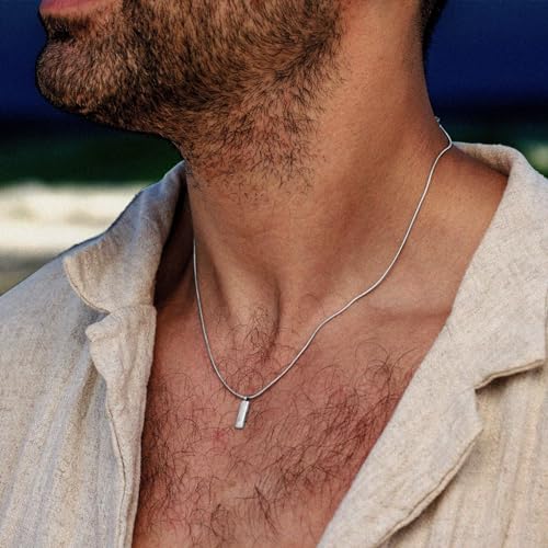 HZMAN 0.9mm Silver Snake Chain Necklace for Men Women Thin Stainless Steel Chain Necklace 16"-30'' Jewelry Gift (Silver,0.9mm,16) - Image 2