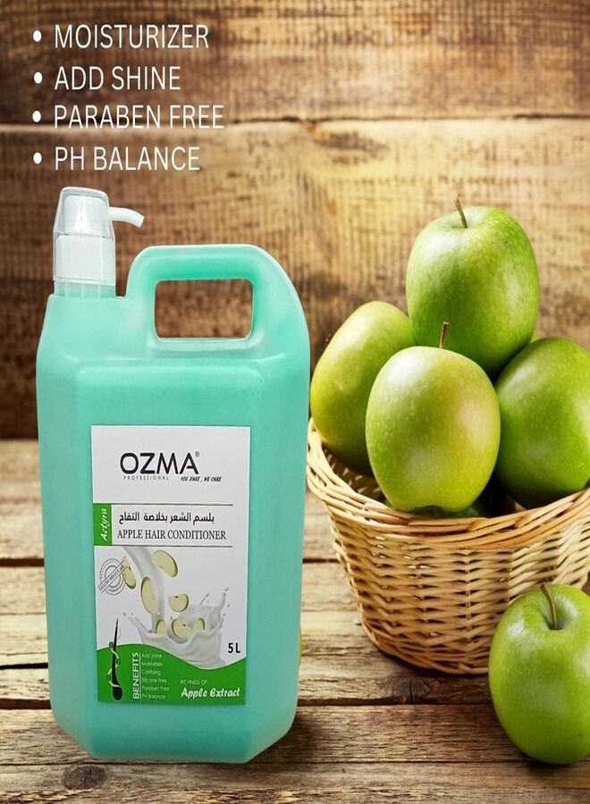 OZMA PROFESSIONAL OZMA Moisturizing  Hair  Conditioner Improved Formula  Energizing For All Hair Types Green Apple Extract  5L - Image 3