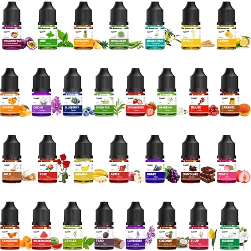 Vividye Food Flavoring Oil Lip Gloss Flavor Oil 30 Pack Concentrated Food Flavor Oil Extracts for Baking Cooking Candy Beverages Water Oil Soluble Flavoring Oil for Lip Balm and Soap Making - Image 1