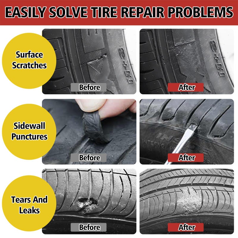 Melanther Tire Repair Glue Kit â€“ 2 Pack 10ml Rubber Cement Tire Repair, Tire Plug Glue with 8 Tire Nails (Small & Large), Tire Patch Glue for Car, Motorcycle, Bike, Truck, Tractor, with Scraper Tools - Image 4
