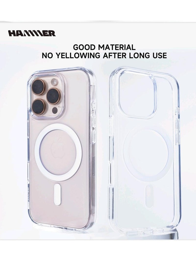 Hammer - Hammer package complete iPhone 16 Pro Max comes with 2 transparent front protectors, a cover, and a slim crystal case anti-yellowing, drop-resistant, with a tilt degree, full lens protection, anti-scratch - Image 1