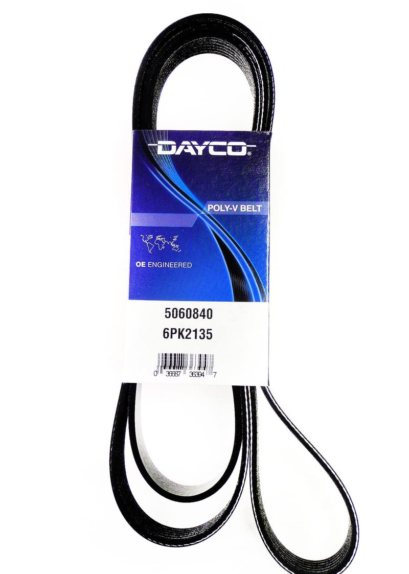 Dayco 5060840 Serpentine 6Rib Belt with Overall Length of 84 Inches  Black