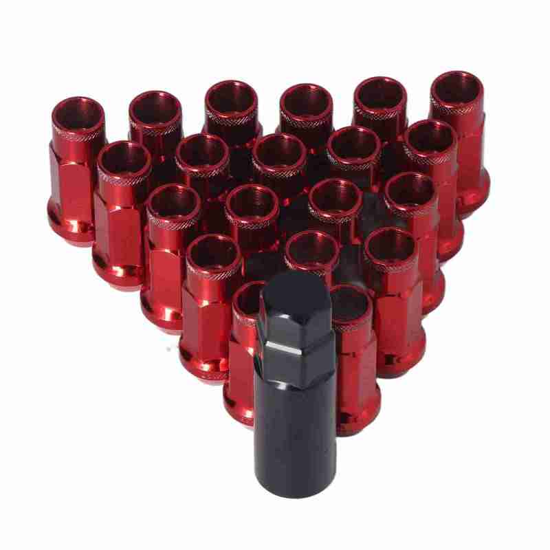 M12x1.25 Lug Nuts Universal Fitment For Mitsubishi Mazda Acura Hyundai - Rustproof Metal Wheel Lug Nut Replacement - Red High Strength Wheel Accessories - Image 5