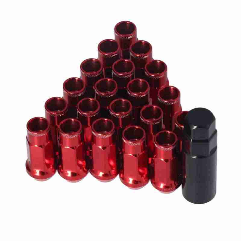M12x1.25 Lug Nuts Universal Fitment For Mitsubishi Mazda Acura Hyundai - Rustproof Metal Wheel Lug Nut Replacement - Red High Strength Wheel Accessories - Image 4