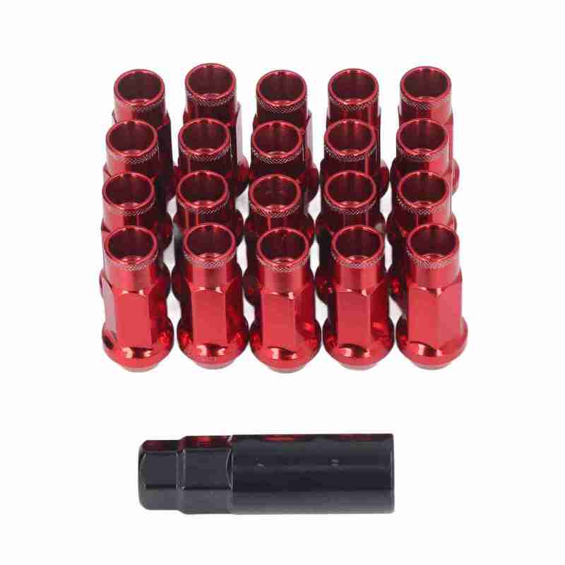 M12x1.25 Lug Nuts Universal Fitment For Mitsubishi Mazda Acura Hyundai - Rustproof Metal Wheel Lug Nut Replacement - Red High Strength Wheel Accessories - Image 3
