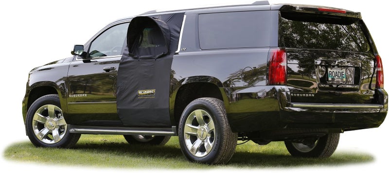 ROADIE- The OVERNIGHTER SUV Window Tent with Bug Screen and Retractable Awning – Great for Camping in an SUV. (Patented) - Image 1