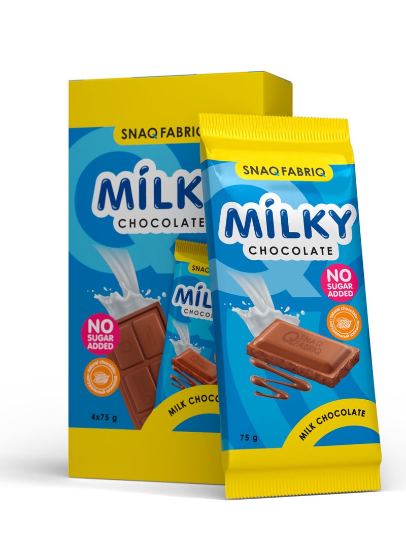 Snaq Fabriq Milky Chocolate (No sugar Added) 4x75g (Per Box 4 Pieces)300g - pzsku/Z308C1440A1C2719054DCZ/45/_/1721295802/5f4a1ff3-422a-4e86-9542-aa907cb7cb11