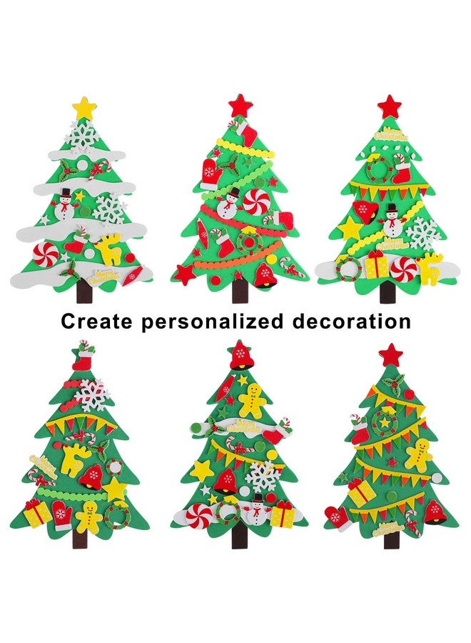 Elcoho 24 Kits Diy Foam Christmas Tree Foam Crafts Xmas Party Favors Christmas Foam Stickers For Making Crafts Christmas Tree Fun Home Activities - Image 4