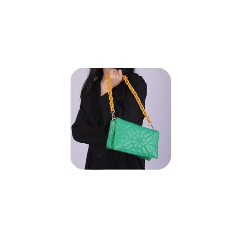 Chargances Resin Handbag Chain Strap 60cm Length Purse Chain Strap Bag Accessories Cross-Body Bag Chain Strap with Mental Clasp for Women and Girls (Yellow-60m) - Image 1