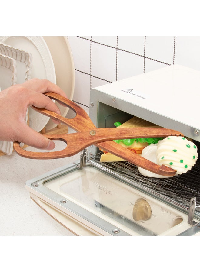 Hand-made Phoebe Special Wooden Baking Bread Clip Salad Fruit Clip Cake Snack Clip Solid Wood Steak Clip-Color:Scissor Clip  - Image 4