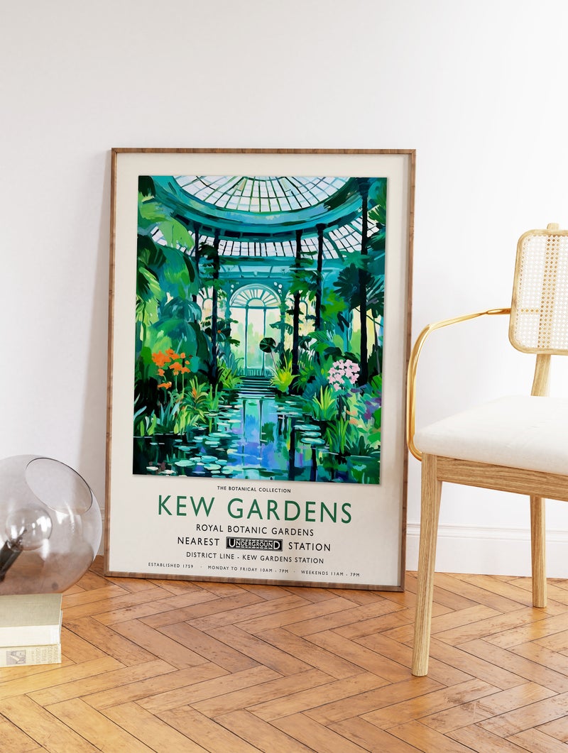TNESSENTIAL Kew Gardens Print, London Print, Botanical Gardens Print, William Morris Poster, Vintage Wall Art, Floral Art, Vintage Poster, A1/A2/A3/A4 - Image 3