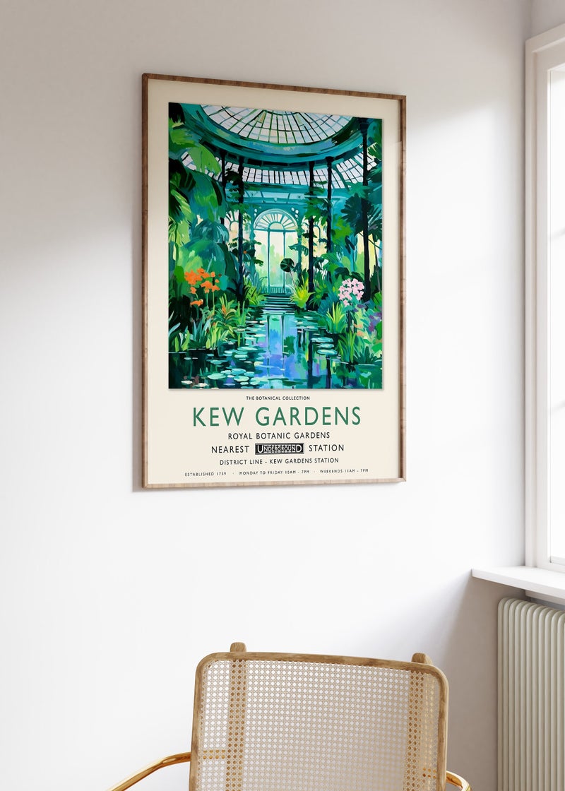TNESSENTIAL Kew Gardens Print, London Print, Botanical Gardens Print, William Morris Poster, Vintage Wall Art, Floral Art, Vintage Poster, A1/A2/A3/A4 - Image 2