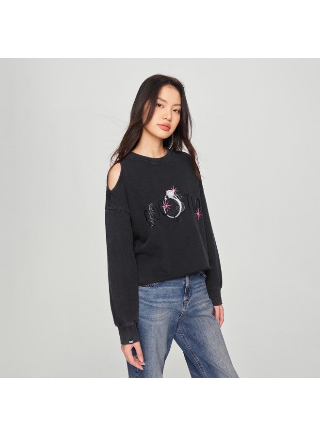 LEE هودي نسائي مريح قصير الأكتاف من لي مول بنفس الأسلوب 24 ربيع - Image 5