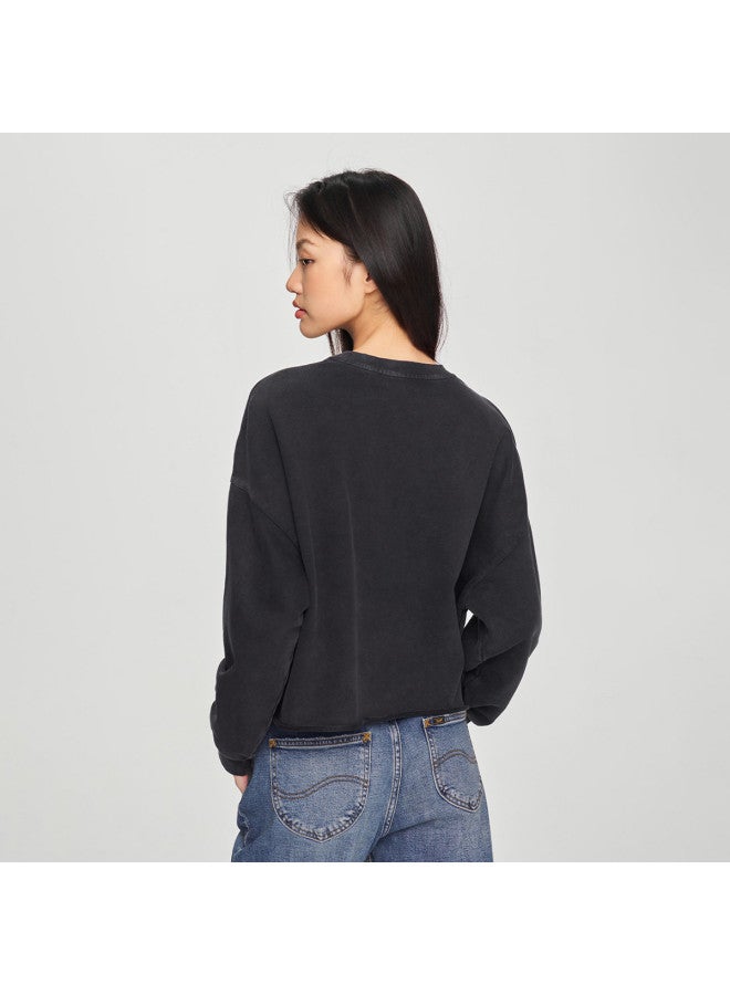 LEE هودي نسائي مريح قصير الأكتاف من لي مول بنفس الأسلوب 24 ربيع - Image 3