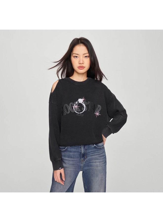 LEE هودي نسائي مريح قصير الأكتاف من لي مول بنفس الأسلوب 24 ربيع - Image 2