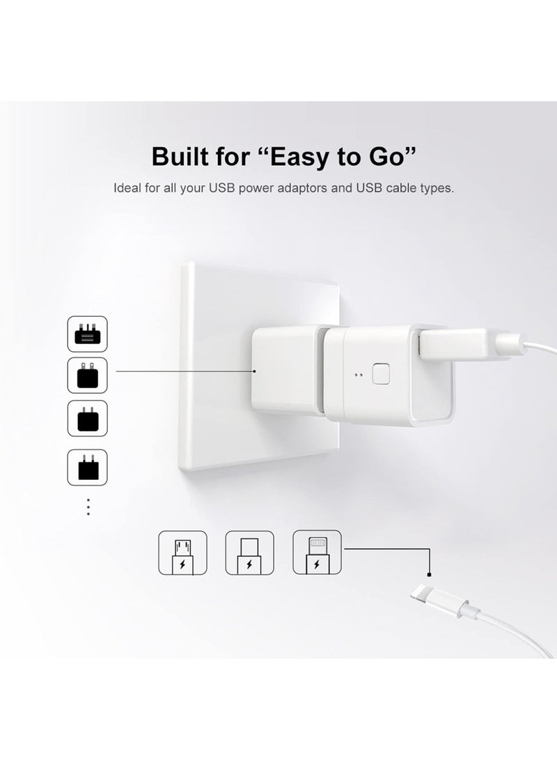 Barakah محول واي فاي ذكي ميكرو DC 5V - محول USB لاسلكي مع تحكم عن بُعد عبر التطبيق، متوافق مع أليكسا وGoogle Home للتحكم الصوتي، مثالي للشحن وأتمتة المنزل الذكي (أبيض) - Image 4