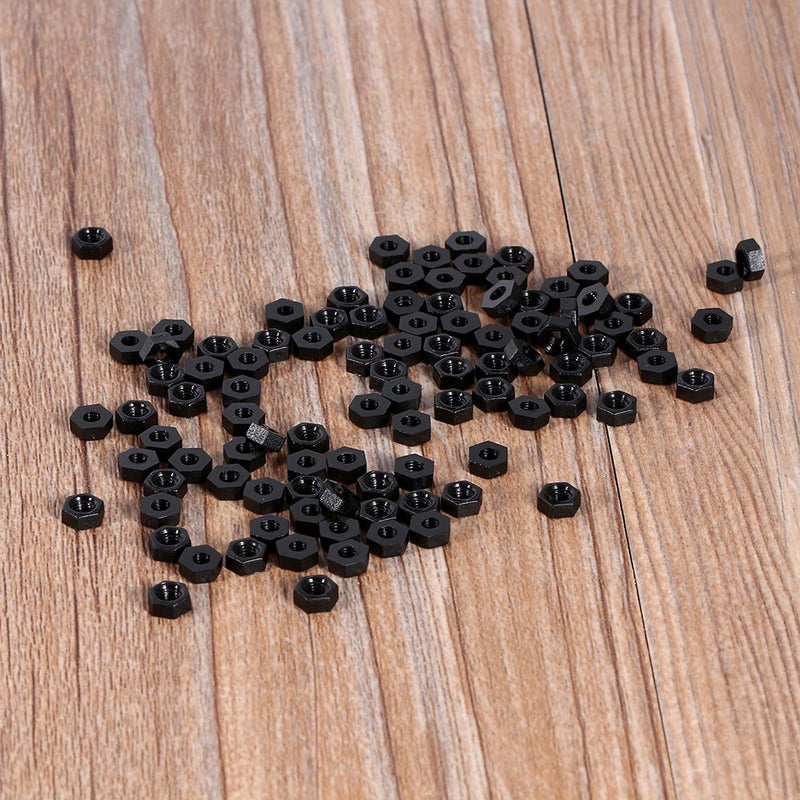 klarako 100pcs M2 M3 M4 Plastic Nylon Hex Male-Female/Female Spacer Round Head Screw Bolts Nuts Assortment Kit Stand-Off Set - Image 3