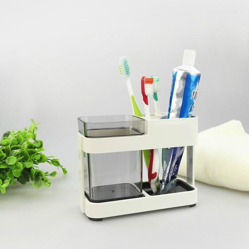 SENTAVIL A one-Cup Toothbrush Stand Holder for Toothpaste and Toothbrush, a Plastic Bathroom Storage Organizer (1 pc, Multi Color) - Image 3