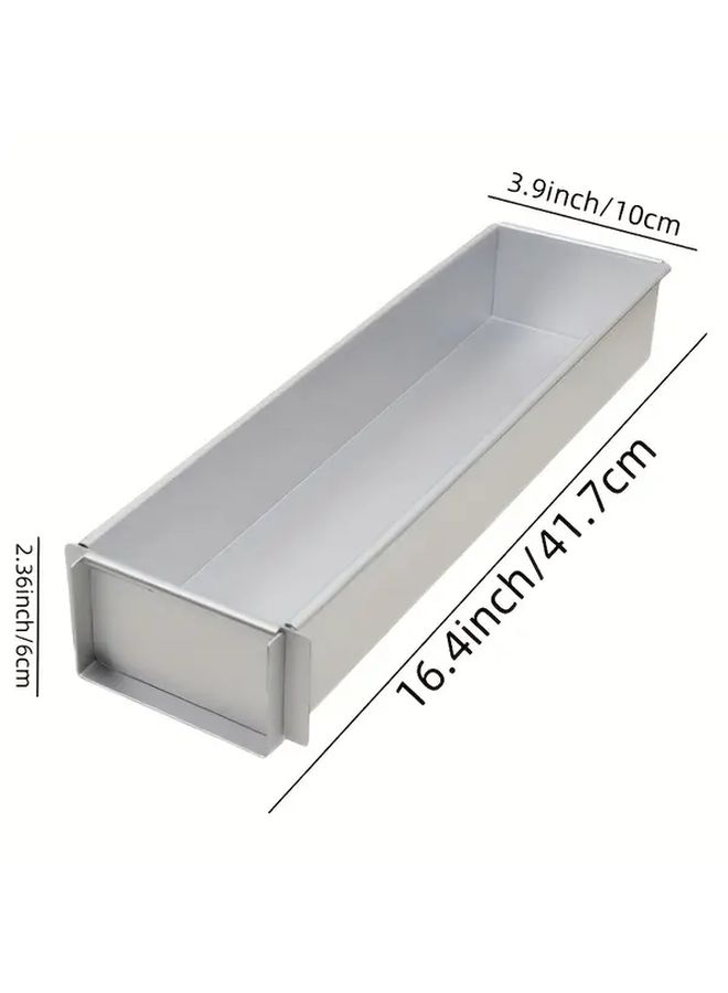 Rectangular Aluminum Tiramisu Cheesecake Pan 16.4in Removable Dividers Secure Base - Image 3