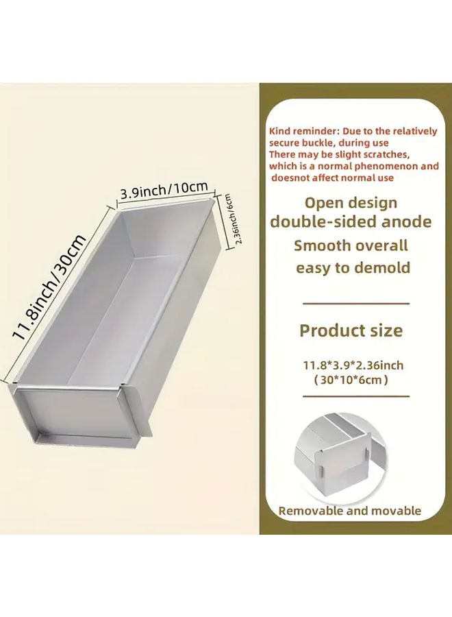 Rectangular Aluminum Tiramisu Cheesecake Pan 16.4in Removable Dividers Secure Base - Image 4