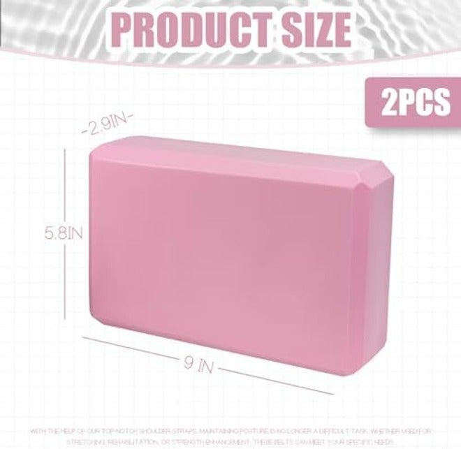 Septo 2 Pcs Yoga Blocks, 9x6x3 Inch Foam Blocks for Pilates | High Density EVA Foam Props - Image 2
