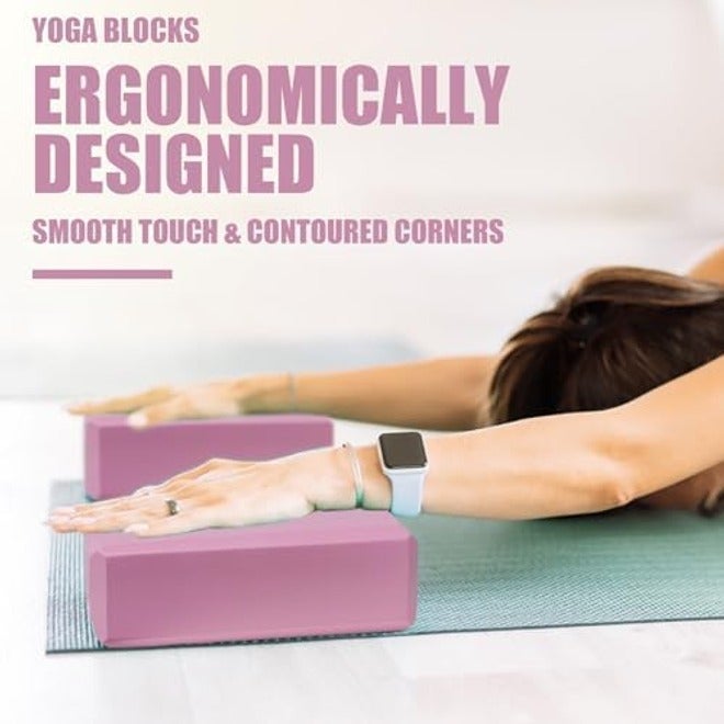 Septo 2 Pcs Yoga Blocks, 9x6x3 Inch Foam Blocks for Pilates | High Density EVA Foam Props - Image 4
