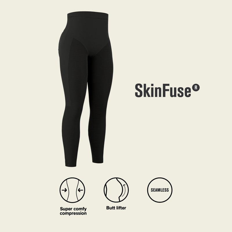 Leonisa Seamless Shapewear High-Waisted Butt Lifting Capri or Shaper Shorts Thigh Slimmer Girdle for Women Tummy Control, Black, Large - Image 4